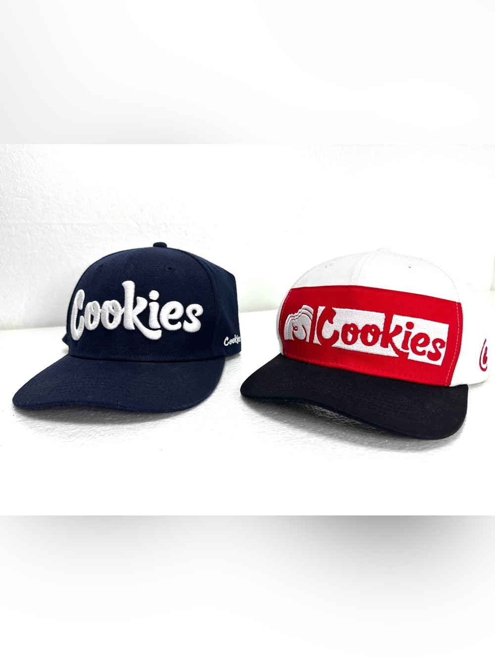 2 Cookies Red White and Blue Ball Caps NWOT